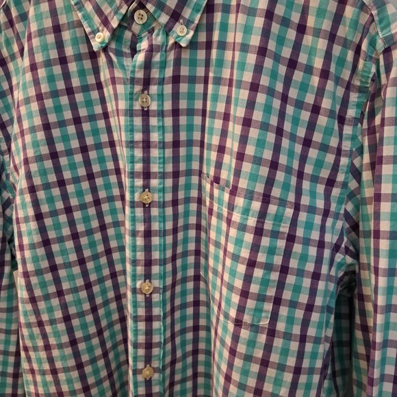 J. Crew men's large long sleeve button down plaid shirt - Picture 6 of 11